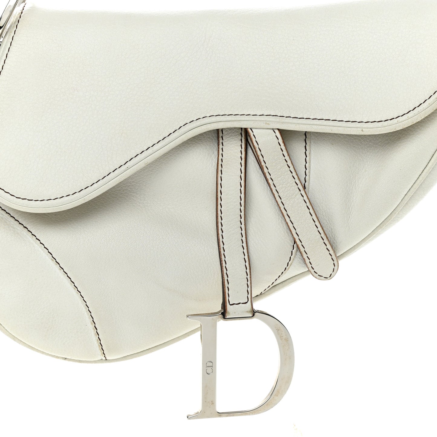 Calfskin Saddle Bag White