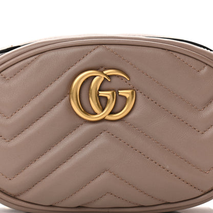 Gucci Calfskin Matelasse GG Marmont Belt Bag 75 30 Porcelain Rose 8 of 11