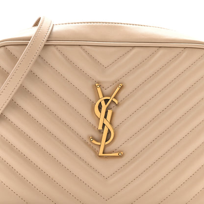 Saint Laurent Calfskin Matelasse Monogram Lou Camera Bag Dark Beige 8 of 13