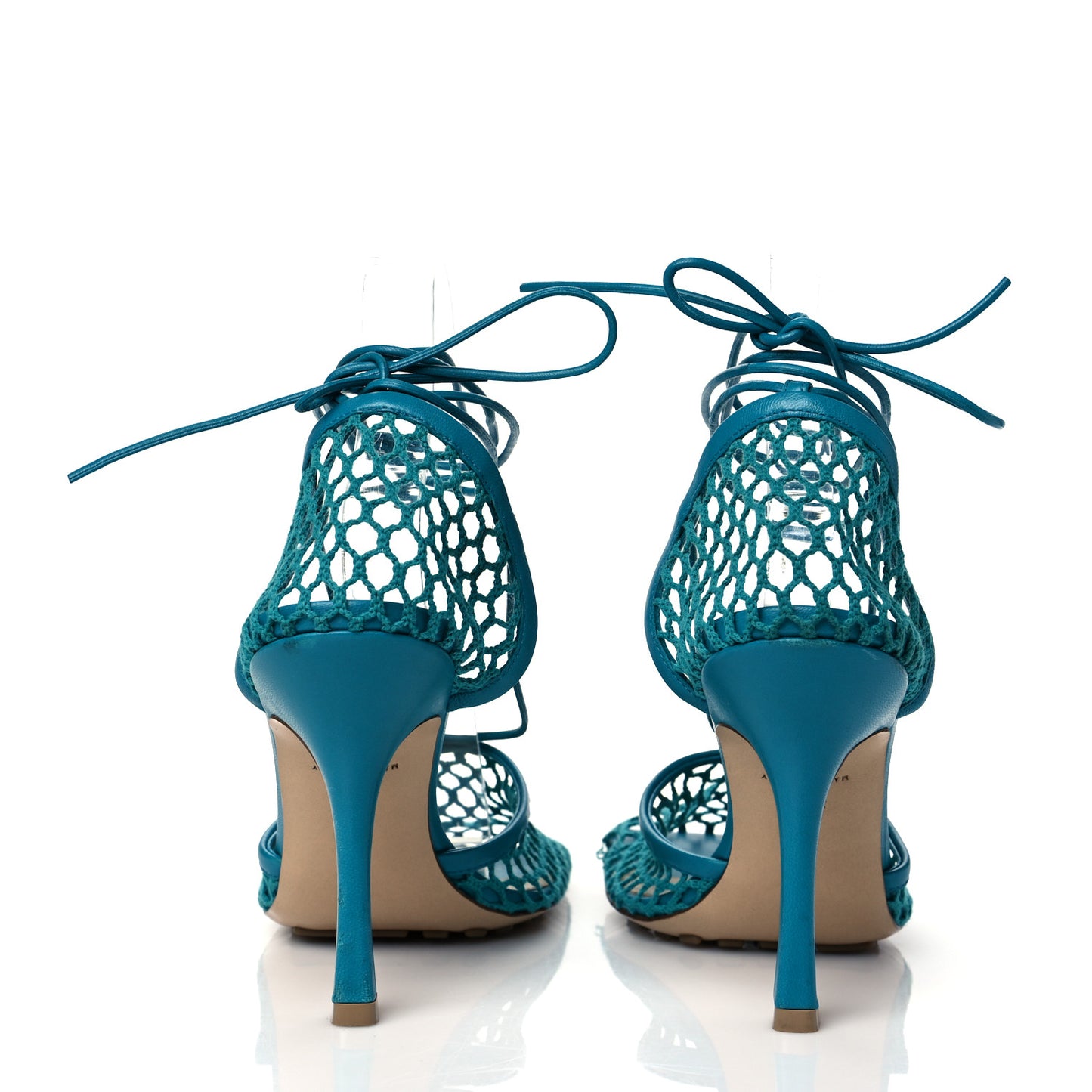 Mesh Nappa Stretch Ankle Tie 90mm Sandals 39.5 Blaster
