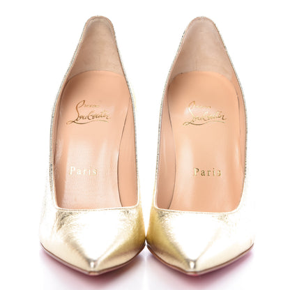 Christian Louboutin Nappa Pepite Decoltish 100 Pumps 36 Gold 2 of 12