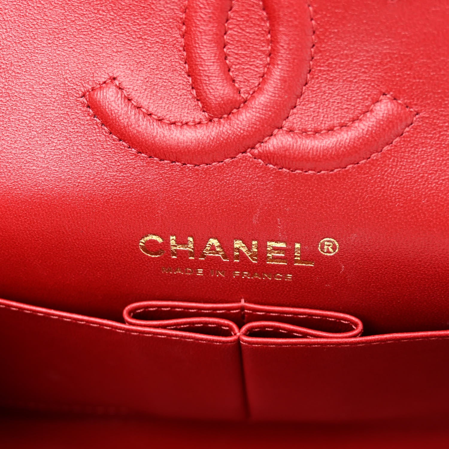 Chanel Lambskin Quilted Small Double Flap Red 6 of 10