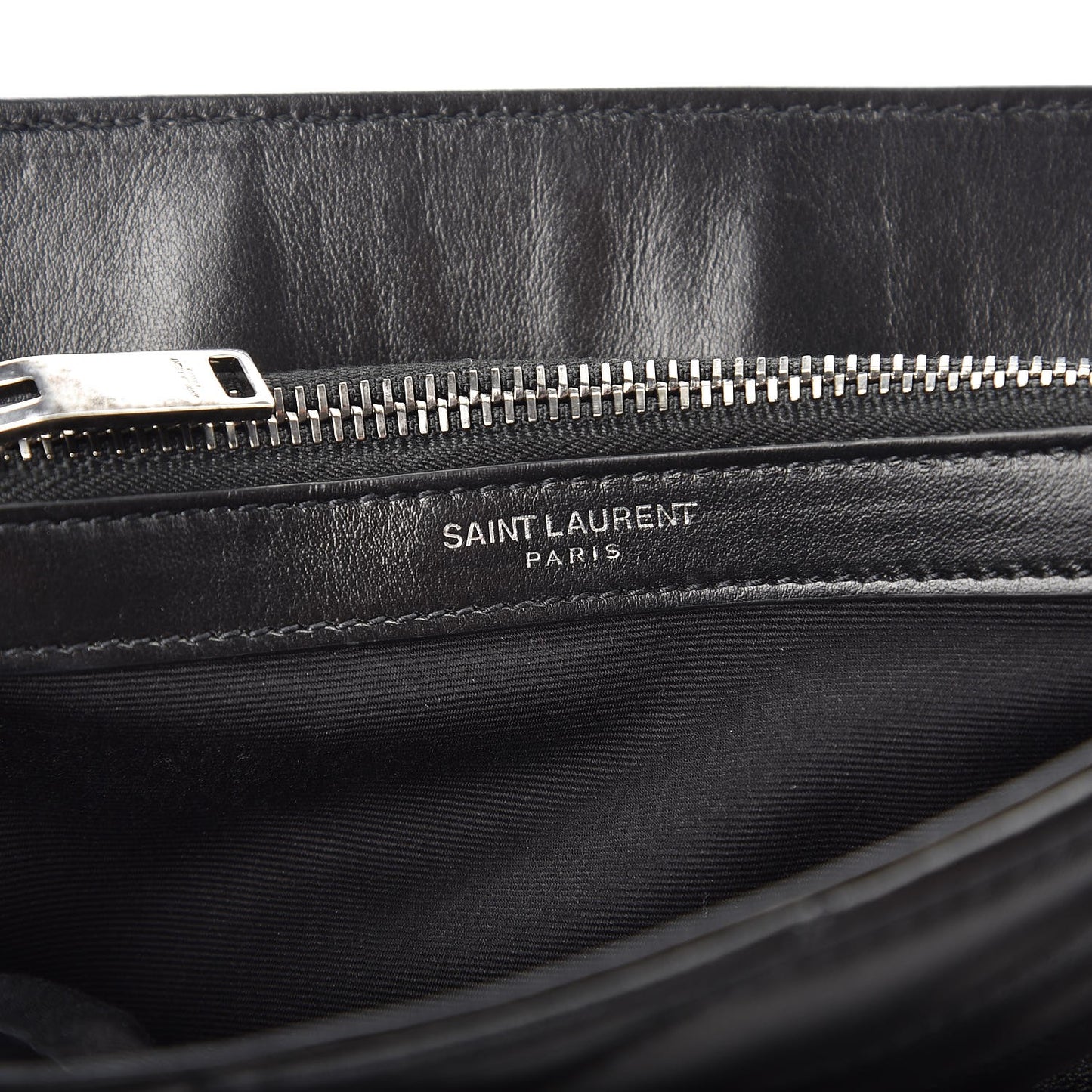 Calfskin Y Quilted Monogram Small Charm Loulou Chain Satchel Black