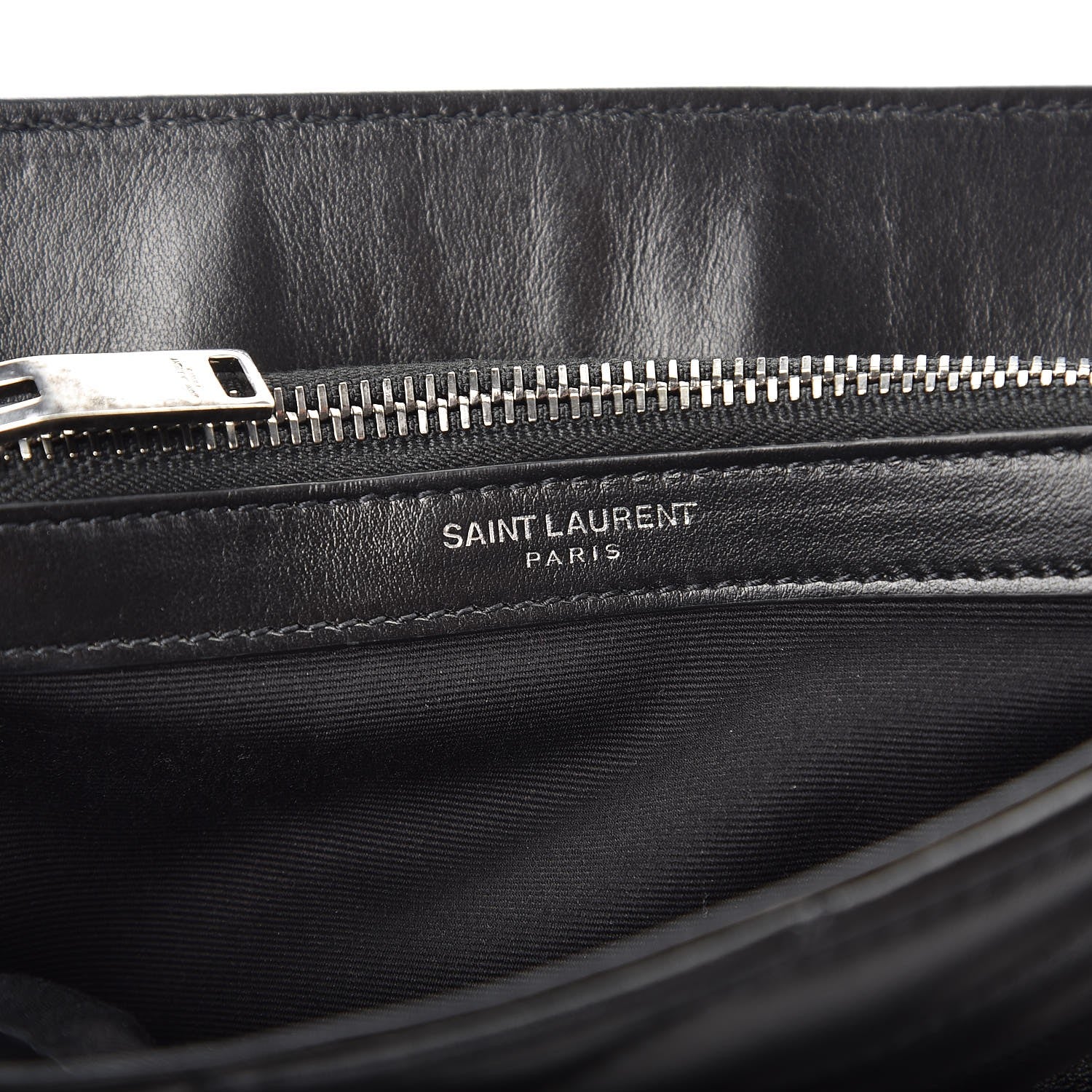 Saint Laurent Calfskin Y Quilted Monogram Small Charm Loulou Chain Satchel Black 8 of 9