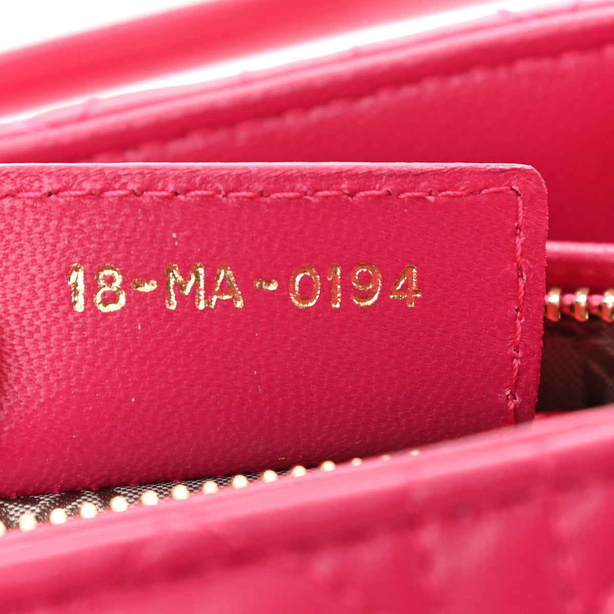 Christian Dior Lambskin Cannage Medium Lady Dior Fuchsia 7 of 14