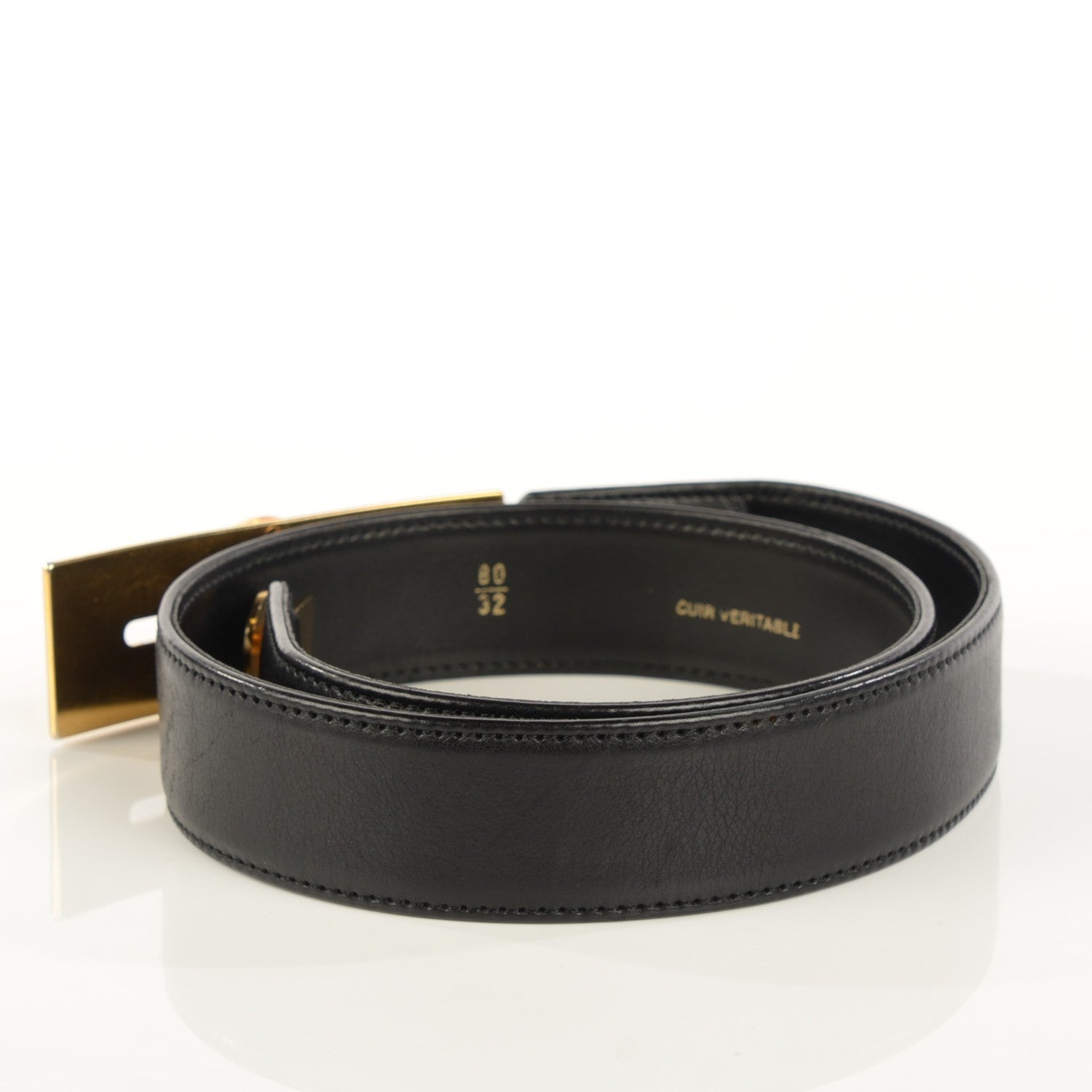 Chanel Lambskin CC Belt 80 32 Black 3 of 7