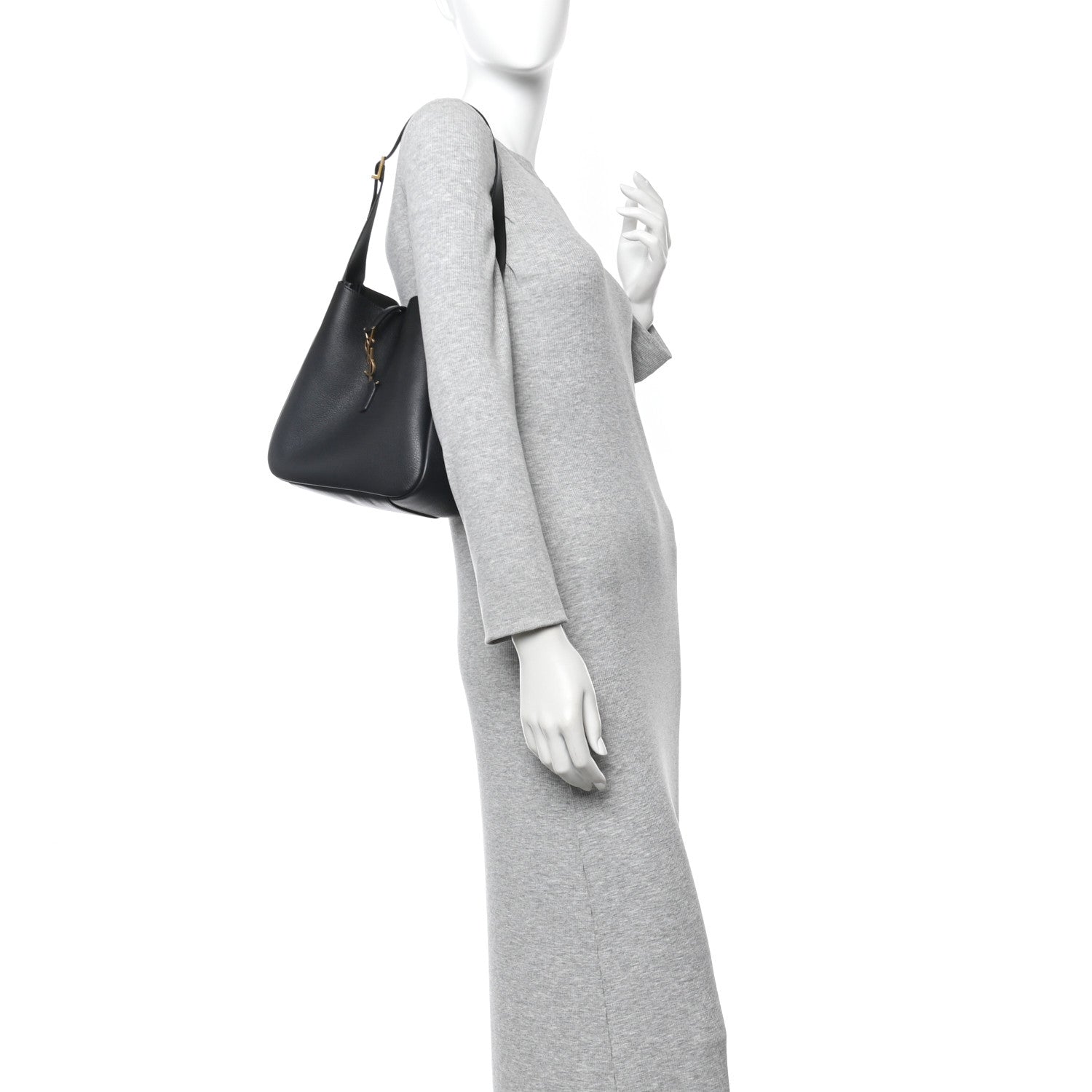 Saint Laurent Smooth Calfskin Small Le 5 A 7 Soft Hobo Black 2 of 11