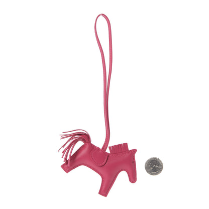 Hermes Milo Lambskin Grigri Rodeo Horse Bag Charm PM Rose Mexico 2 of 5