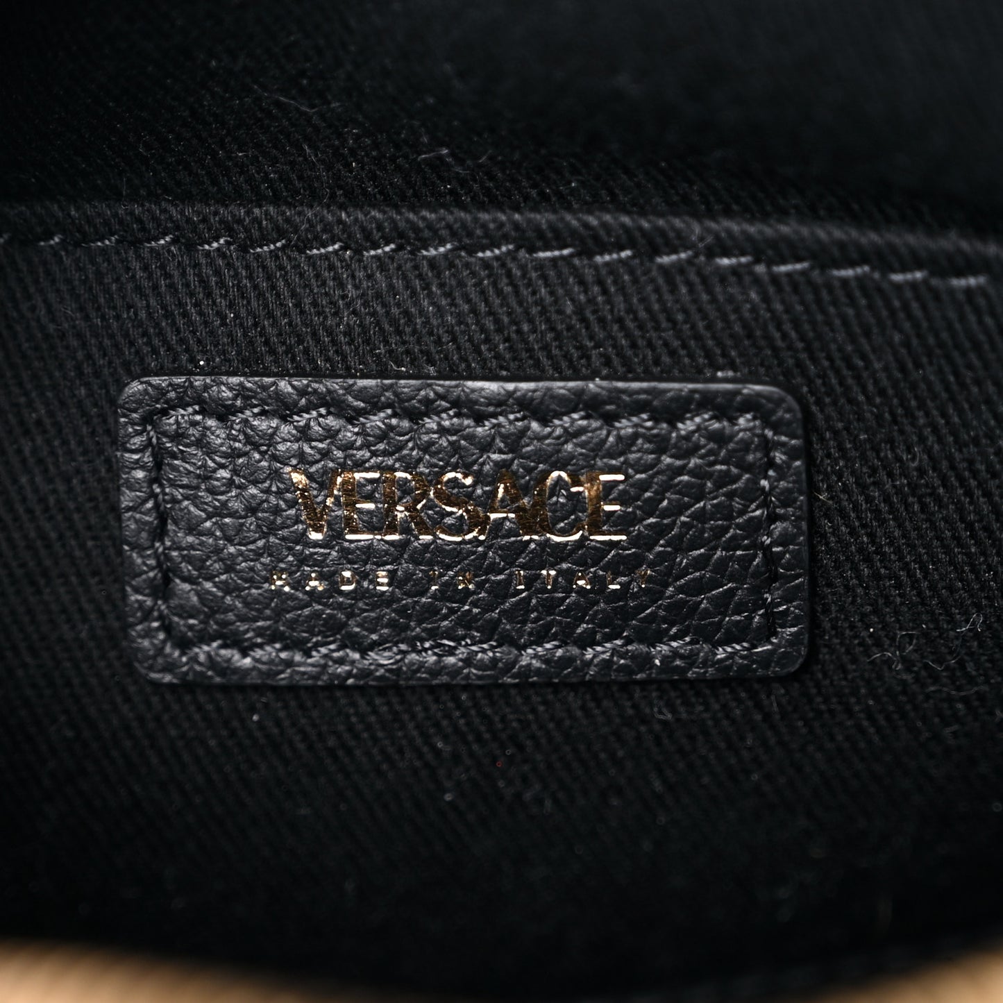 Calfskin La Medusa Round Camera Bag Black