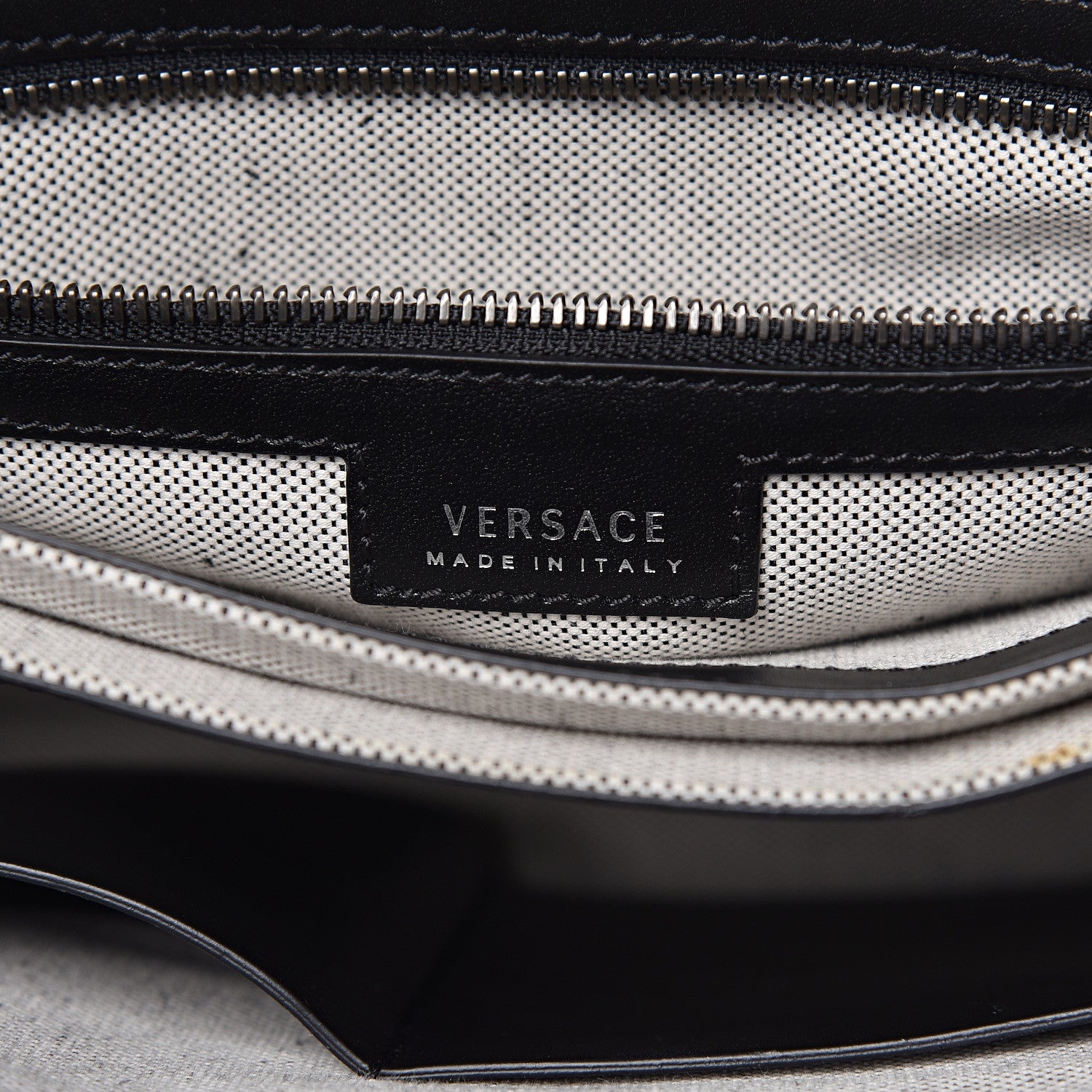 Versace Legno Calfskin Palazzo Top Handle Briefcase Black 8 of 9