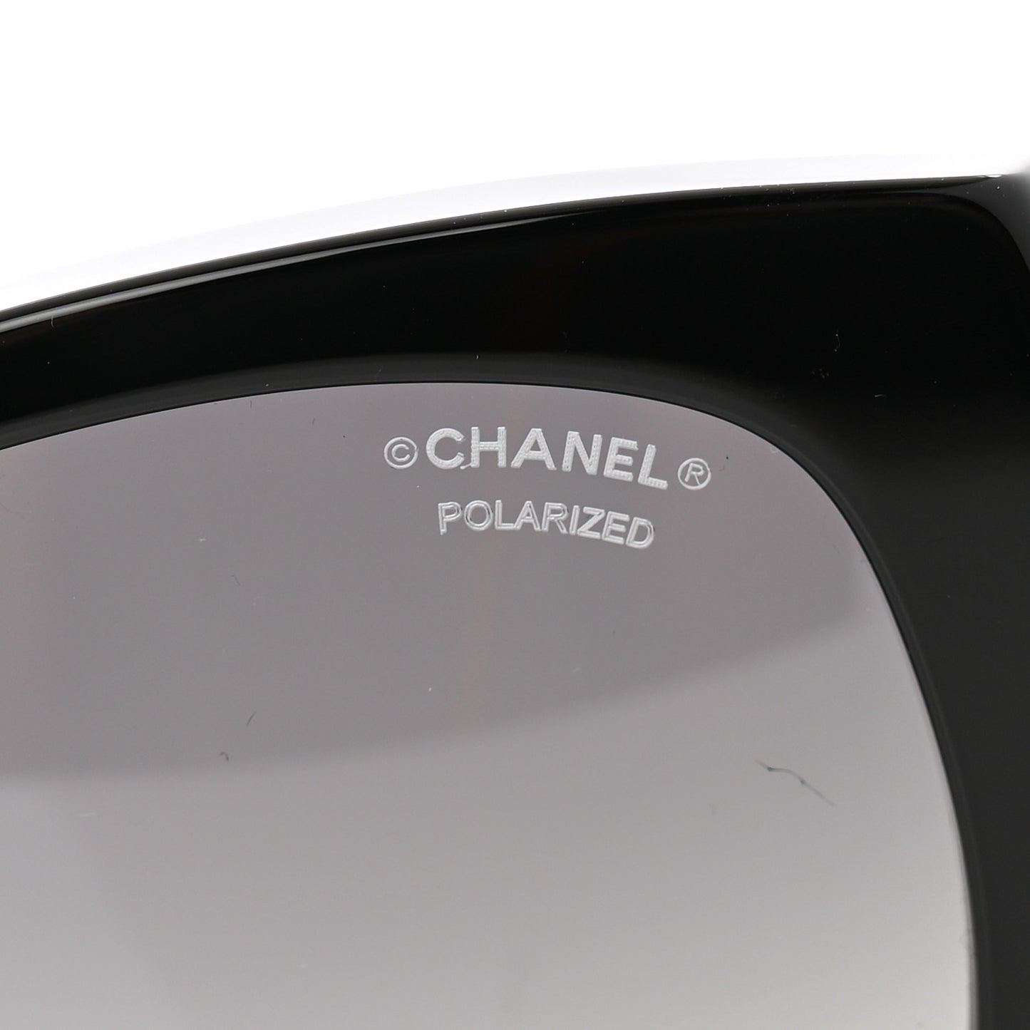 Acetate Square CC Heart Sunglasses 5519 Black