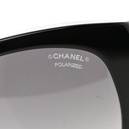 Chanel Acetate Square CC Heart Sunglasses 5519 Black 7 of 9