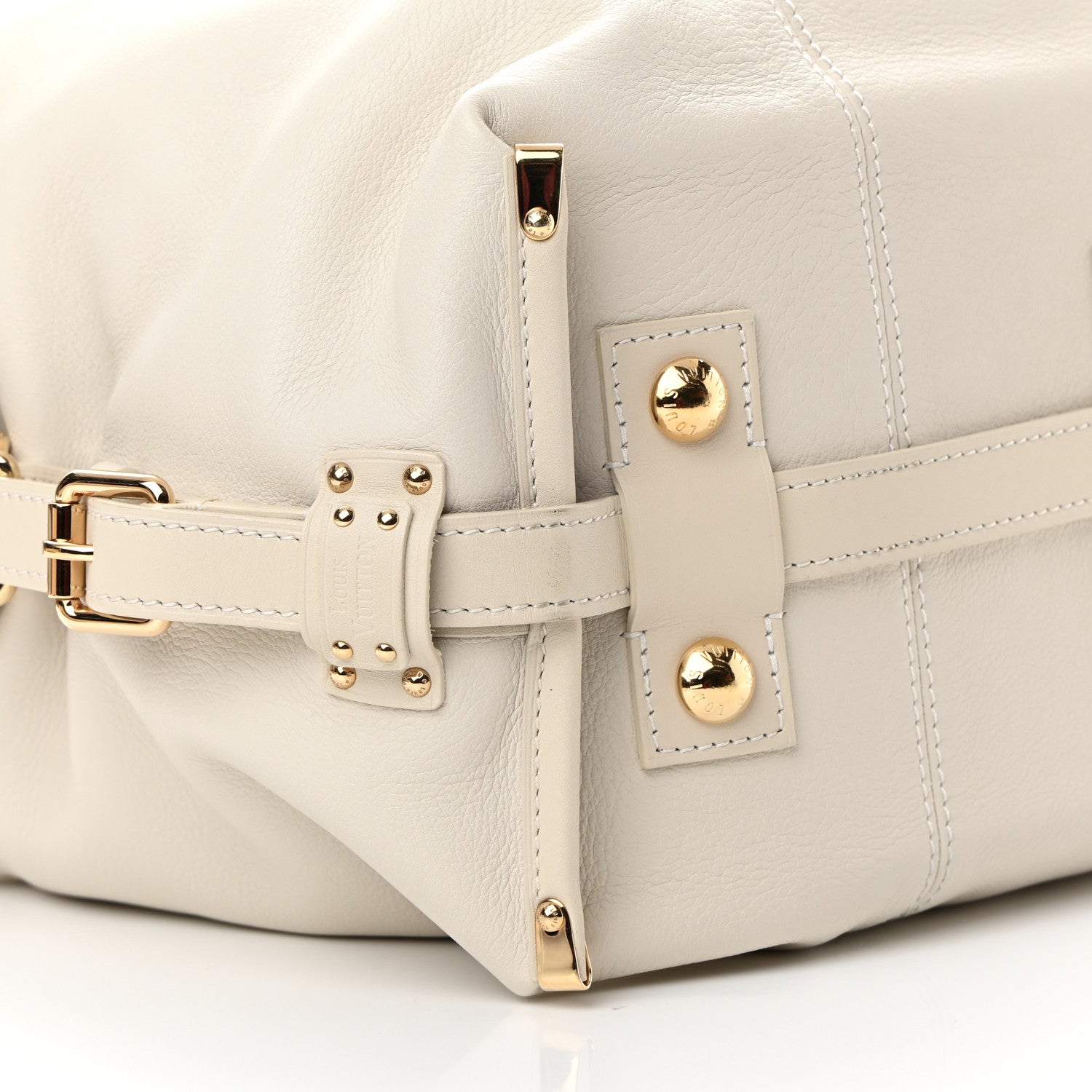 Louis Vuitton Calfskin Sac Louis White 8 of 9