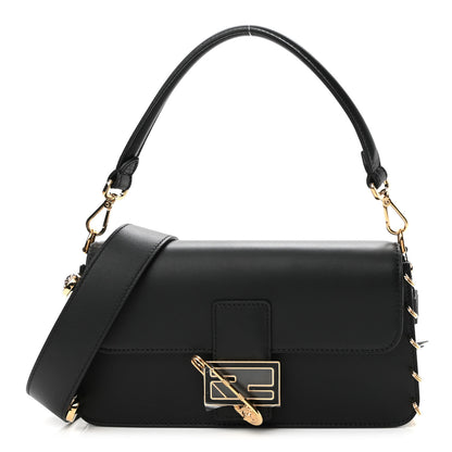 Fendi X VERSACE Vitello Seta Fendace Brooch Baguette Black 1 of 11