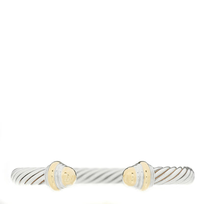 David Yurman Sterling Silver 14K Yellow Gold 7mm Cable Classics Bracelet 1 of 3