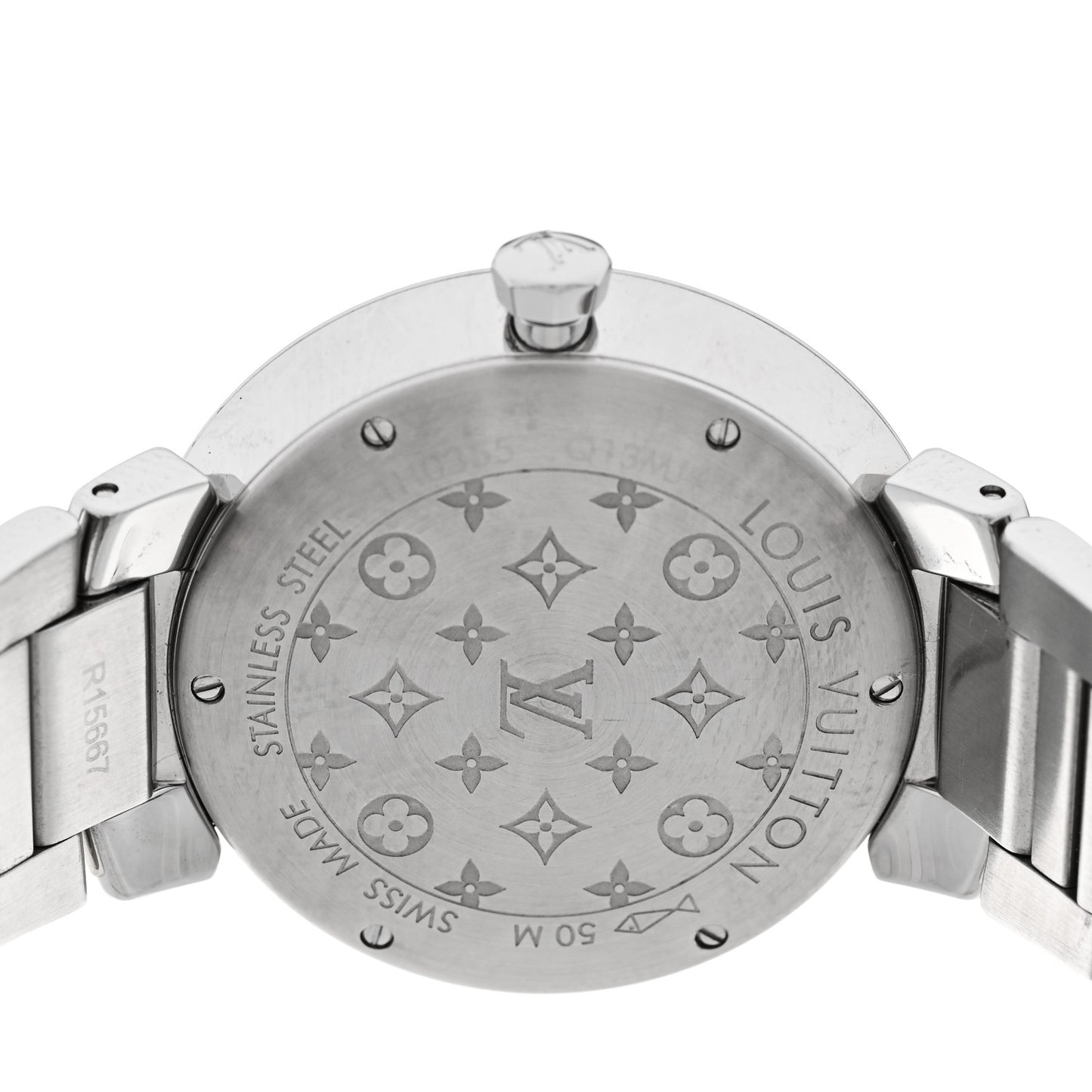 Stainless Steel Diamond 33mm Tambour Slim Quartz Watch