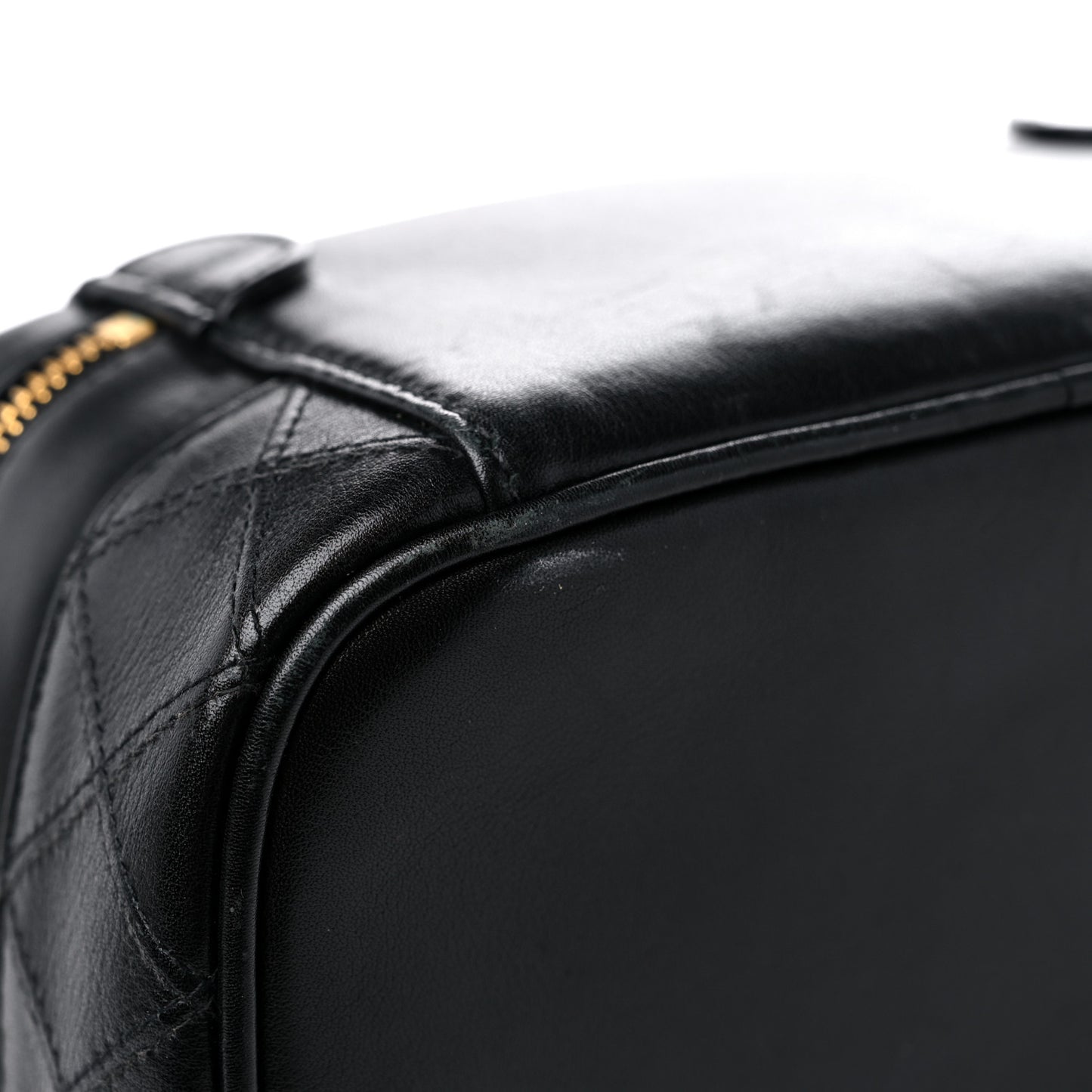 Lambskin Vanity Cosmetic Case Black
