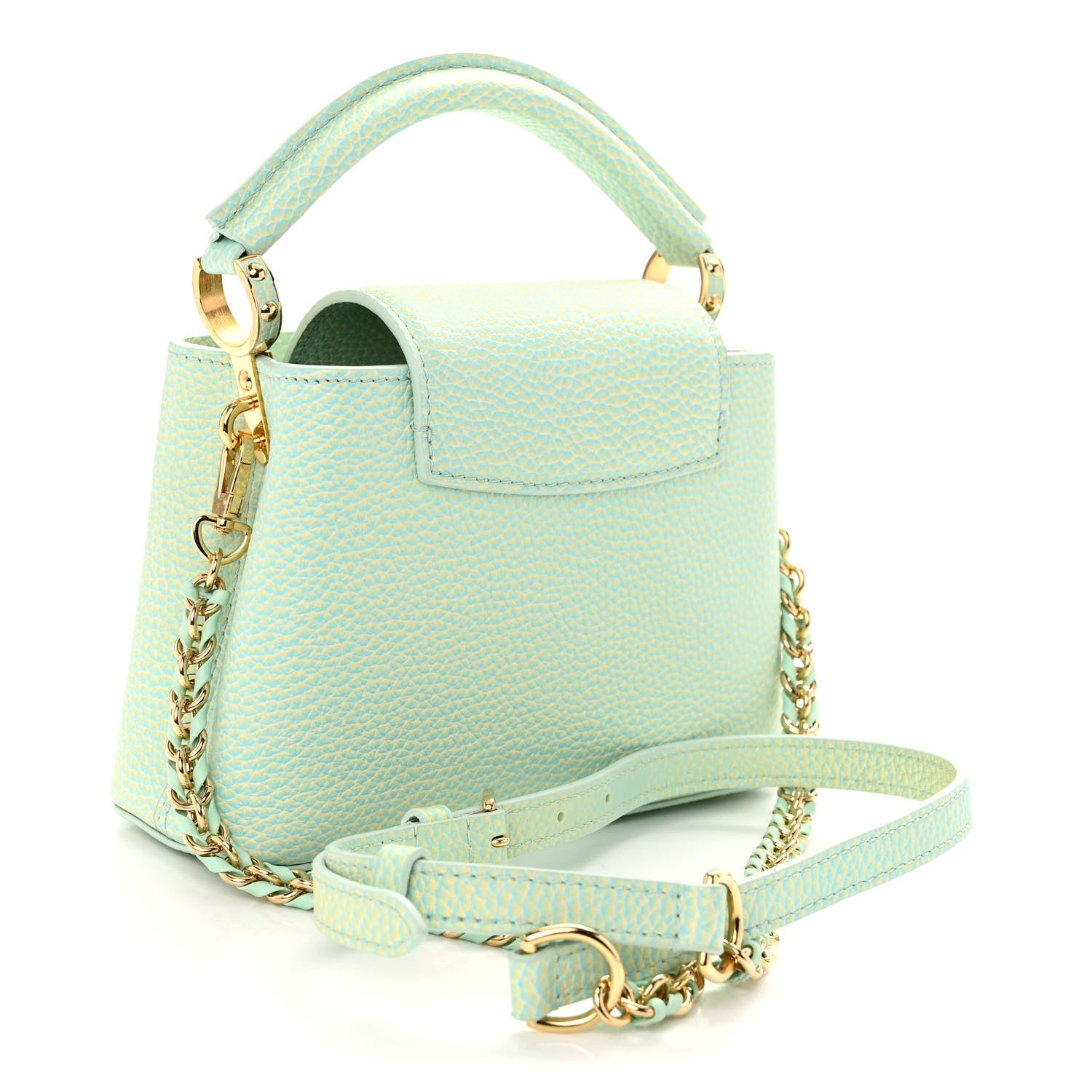 Louis Vuitton Taurillon Summer Stardust Mini Capucines Vert D'eau 3 of 9