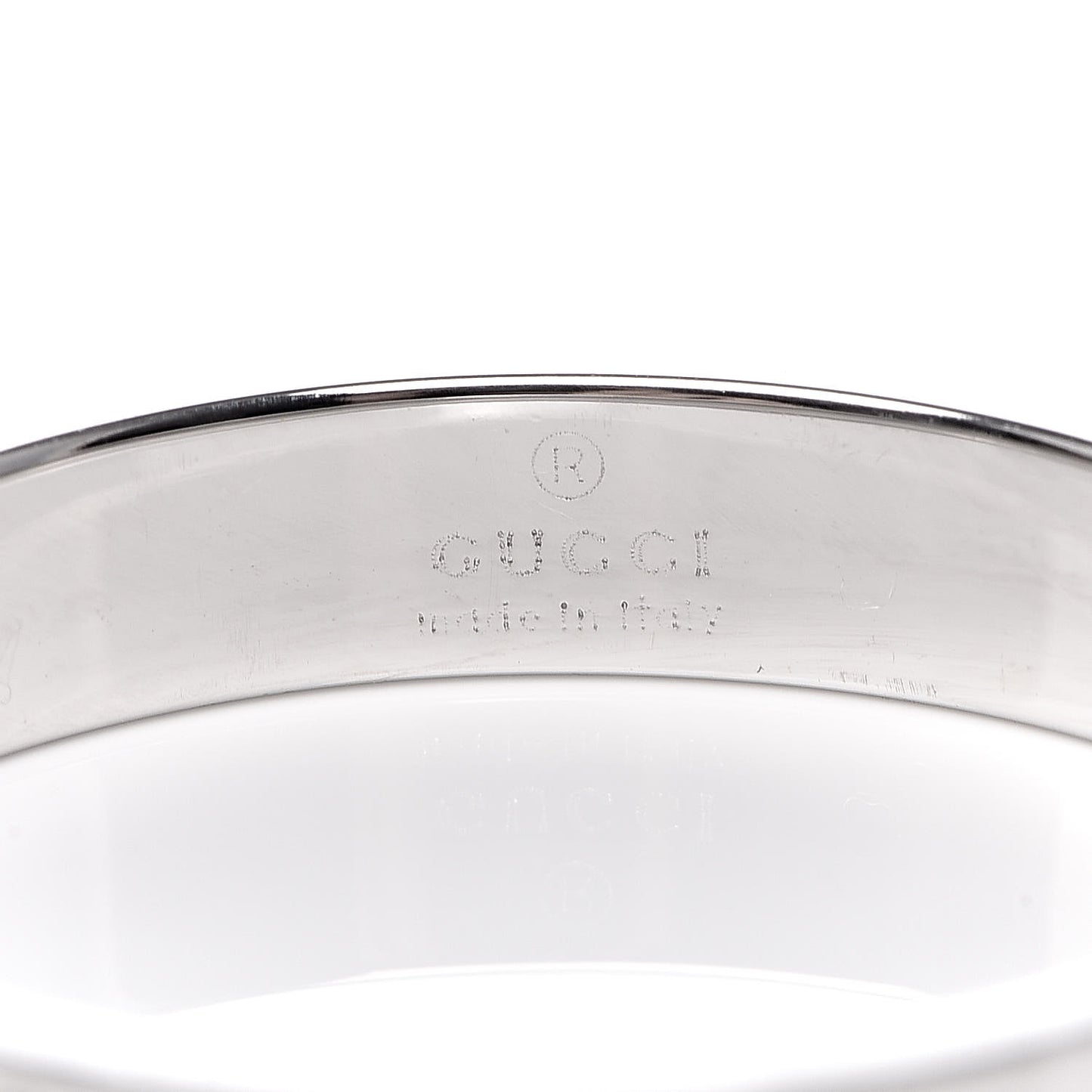 18K White Gold 4mm Icon Thin Band Ring 63 10.25