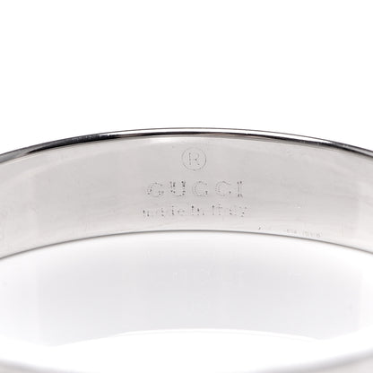 Gucci 18K White Gold 4mm Icon Thin Band Ring 63 10.25 5 of 5