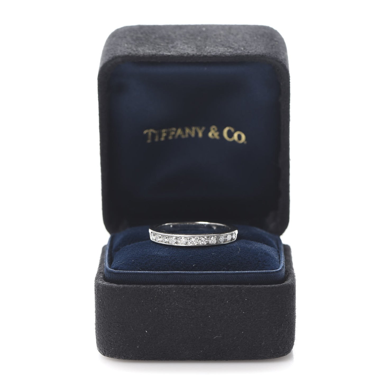 Platinum Diamond .49ctw Half Circle Wedding Band Ring 52 6