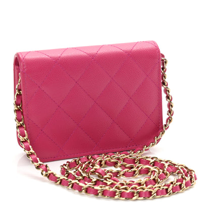 Chanel Caviar Quilted Mini Chain Bag Dark Pink 2 of 11