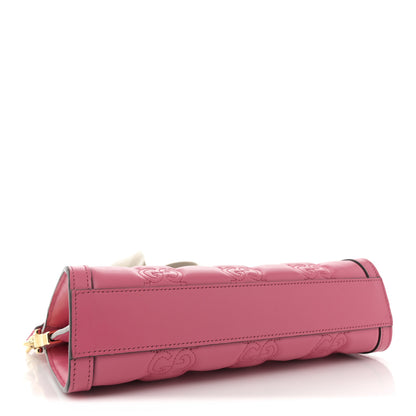 Gucci Calfskin GG Matelasse Small Slim Chain Shoulder Bag Rhodamine Pink Natural 4 of 11