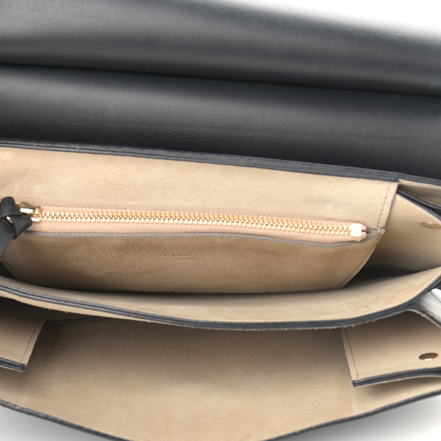 Chloe Suede Calfskin Medium Faye Shoulder Bag Black 5 of 11