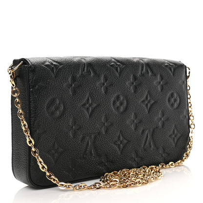 Louis Vuitton Empreinte Pochette Felicie Chain Wallet Black 4 of 10