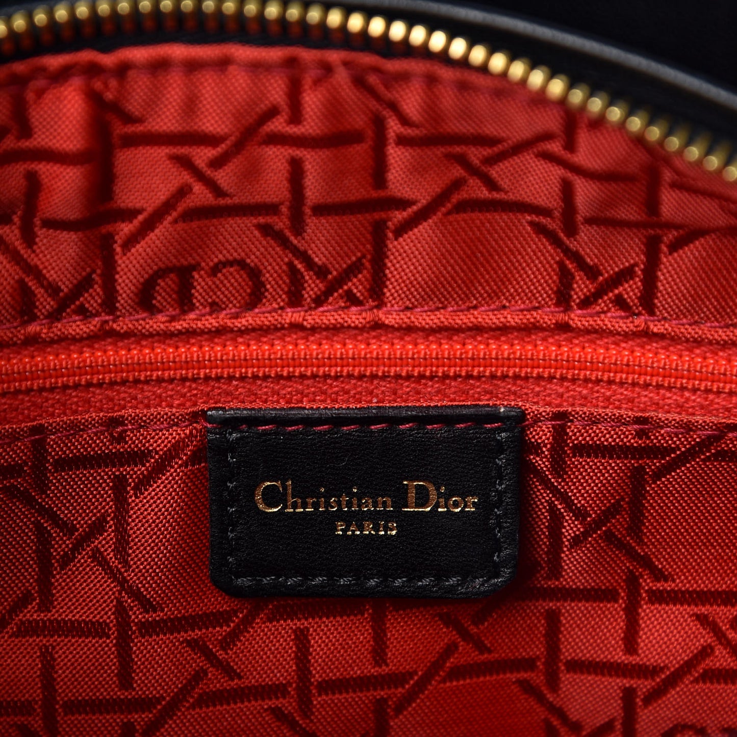 Lambskin Cannage Medium Lady Dior Black