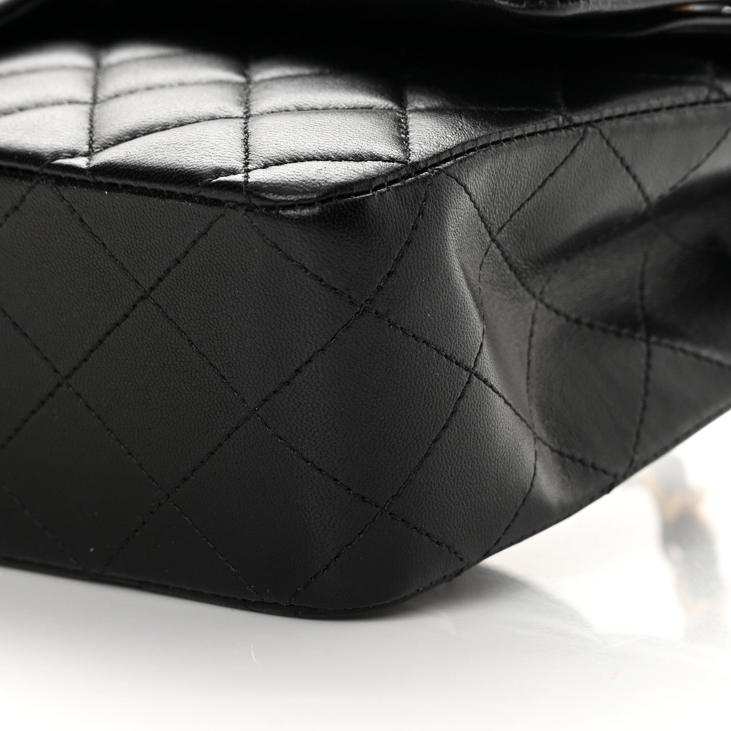 Chanel Lambskin Quilted Medium Double Flap Black 10 of 14