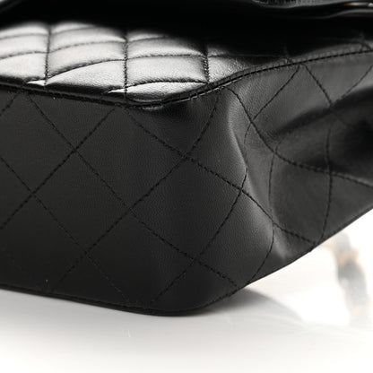 Chanel Lambskin Quilted Medium Double Flap Black 10 of 14