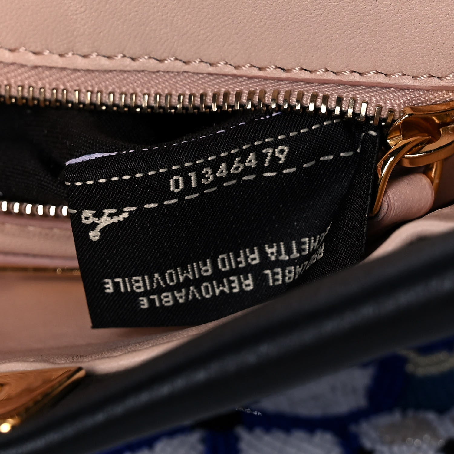 Fendi Denim Beaded QuTweet Mini Peekaboo Iconic Satchel Blue 9 of 16