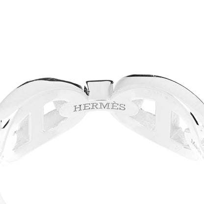 Hermes Sterling Silver PM Chaine d'Ancre Enchainee Band Ring 56 7.5 4 of 9