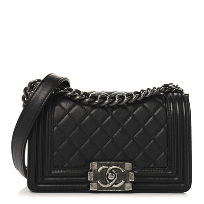 Chanel Lambskin Quilted Small Boy Flap Black 1 of 11