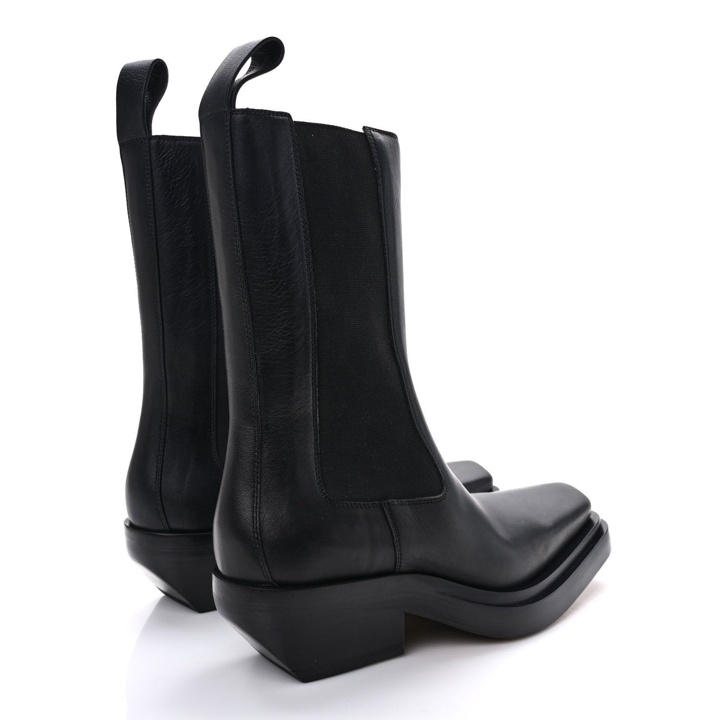 Calfskin Lean Mid-Calf Boots 40 Black