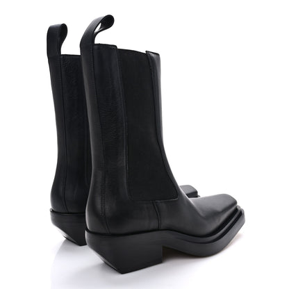 Bottega Veneta Calfskin Lean Mid-Calf Boots 40 Black 4 of 7