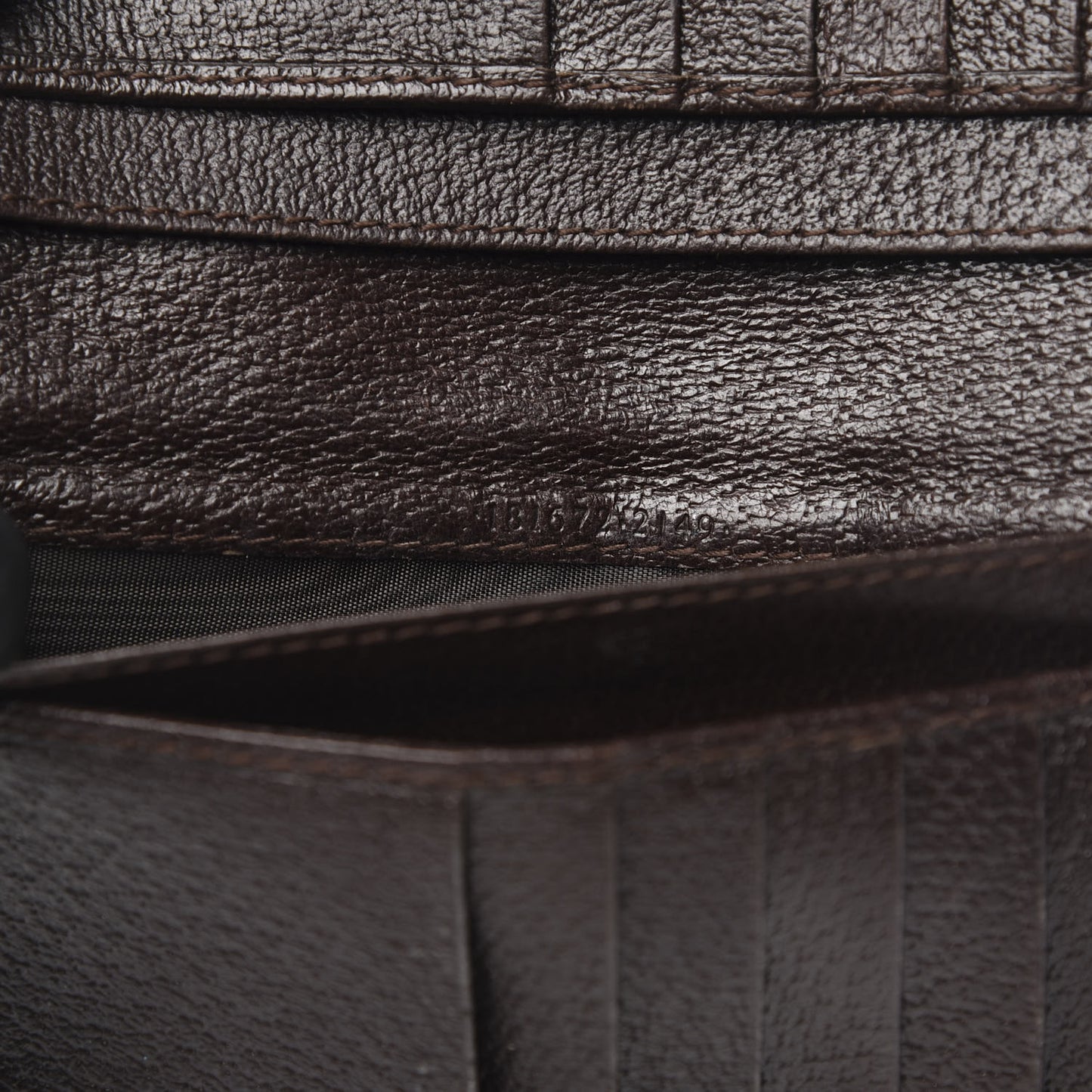 Monogram Calfskin Ladies Web Continental Wallet Beige Ebony Cocoa