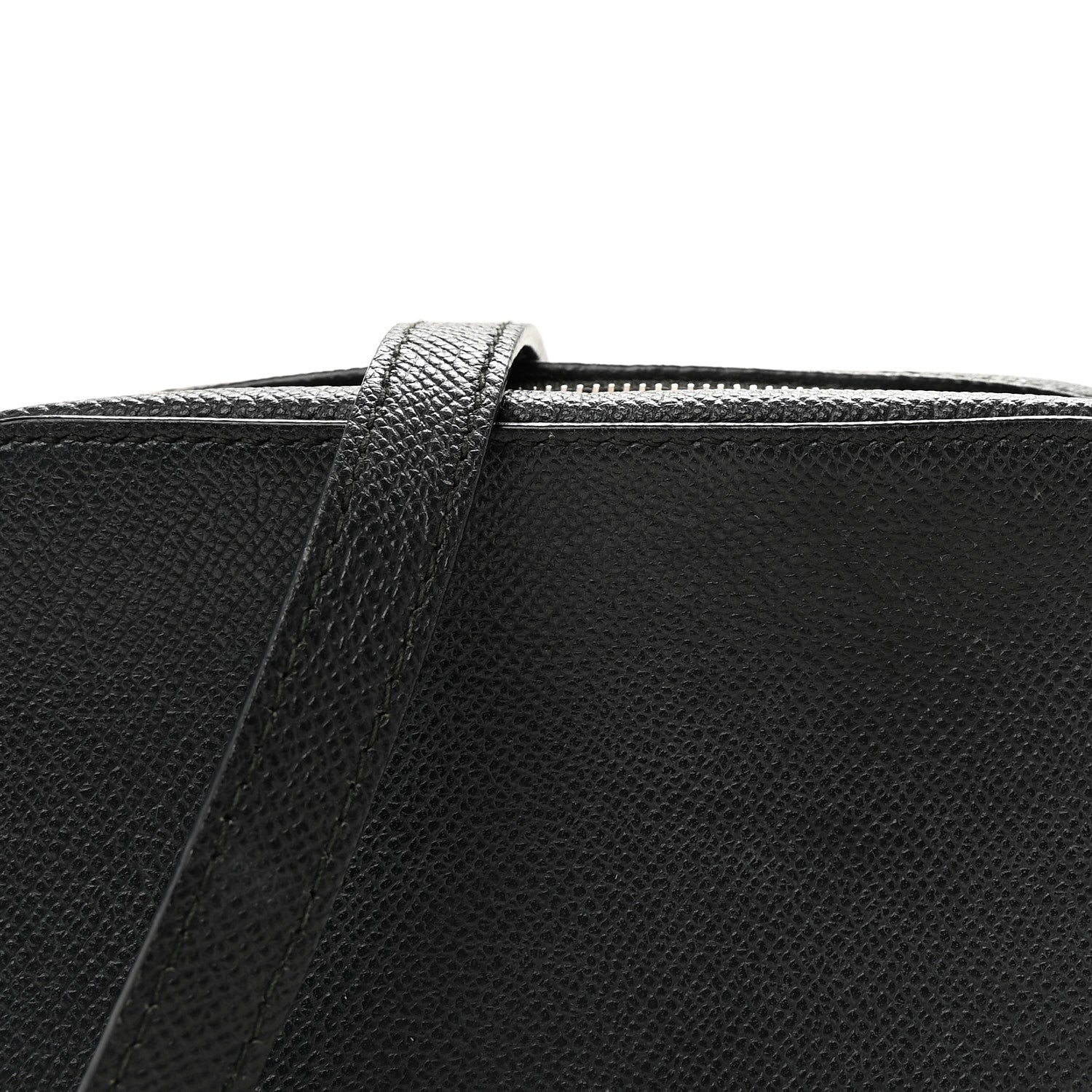 Balenciaga Signature Grained Calfskin Logo XS Ville Camera Bag Black White 7 of 9