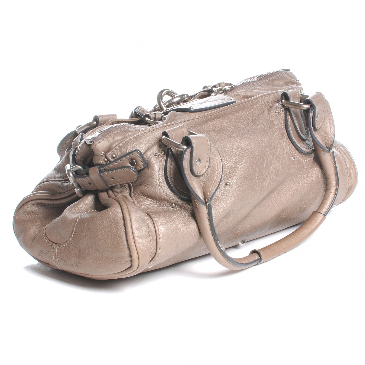 Chloe Leather Medium Paddington Metallic 3 of 10