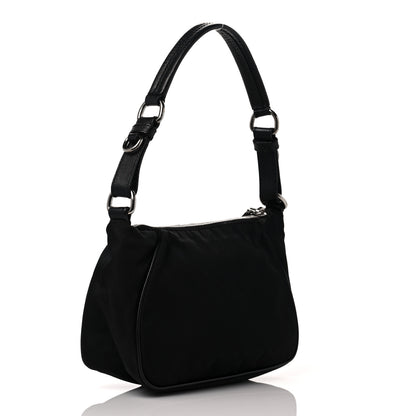 Prada Tessuto Nylon Saffiano Pochette Black 2 of 9