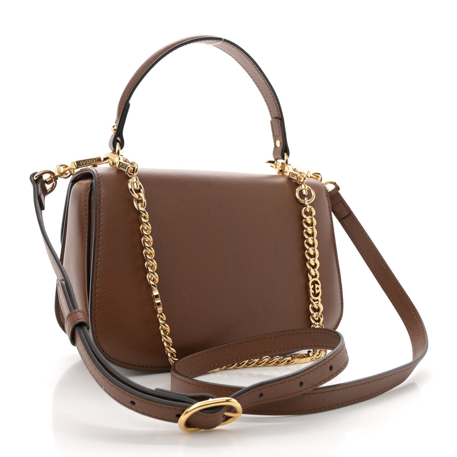Gucci Roxy Calfskin Small Blondie Top Handle Shoulder Bag Cuir 3 of 11