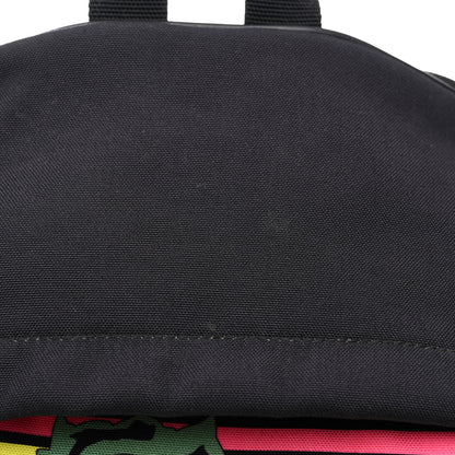 Saint Laurent Nylon Twill Dinosaur Print City Backpack Black Multicolor 13 of 14