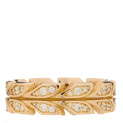 Tiffany 18K Yellow Gold Diamond  Victoria Vine Band Ring 53 6.25 3 of 6