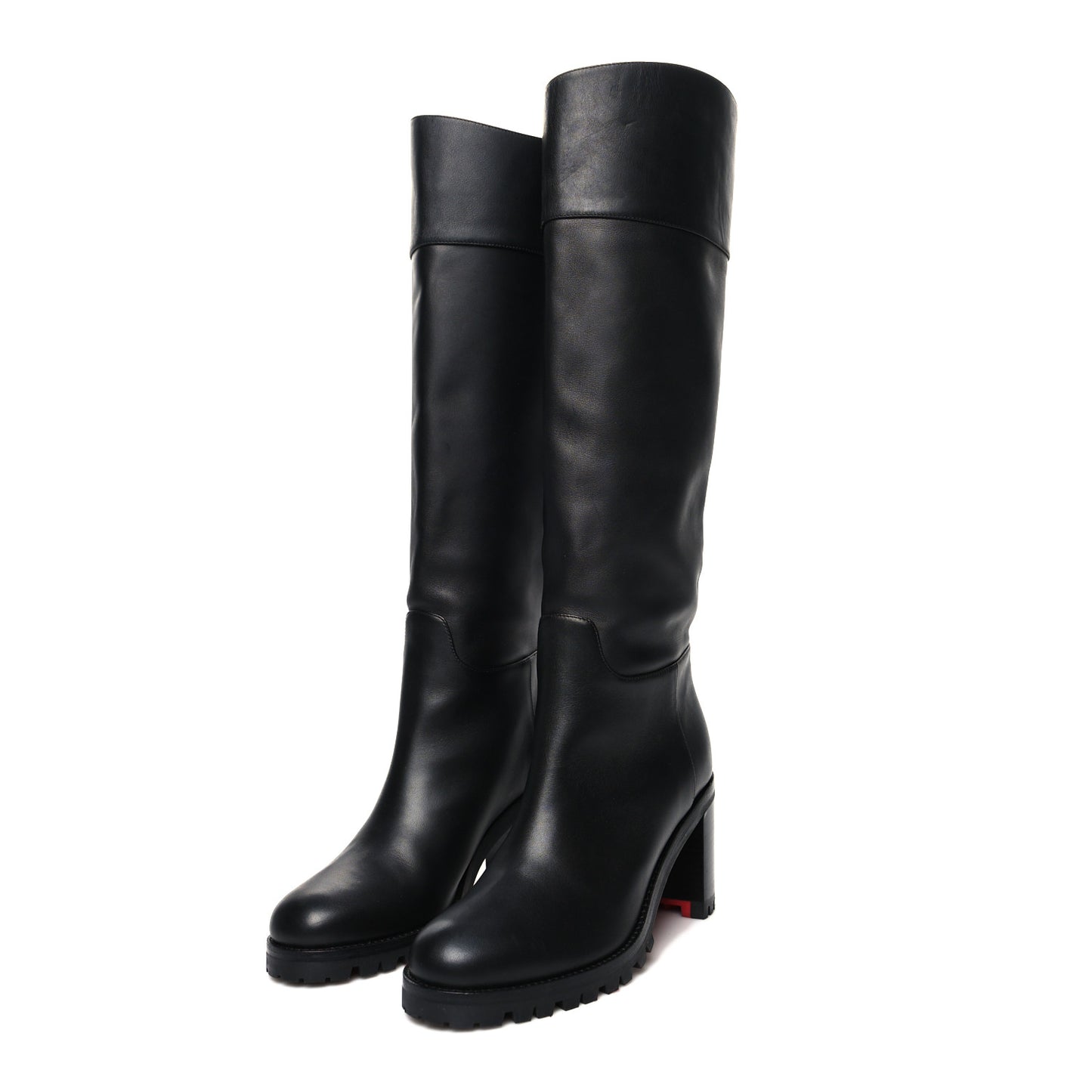Calfskin Kari Lug 70 Boots 36 Black