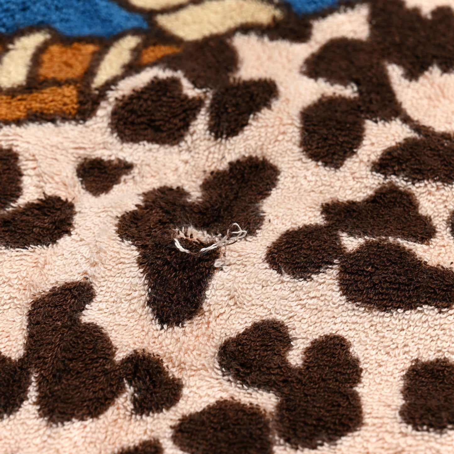Cotton Terry Jin et Leo Beach Towel Orange Sable Bleu