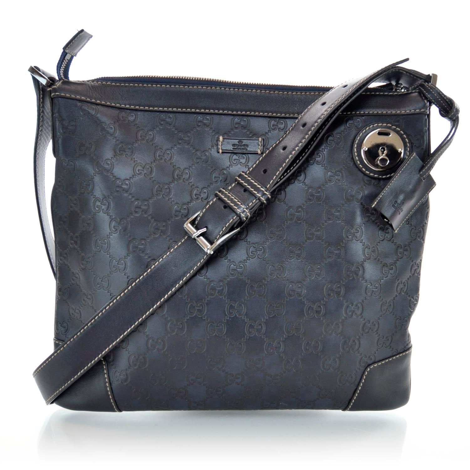 Gucci Guccissima Messenger Navy 1 of 9