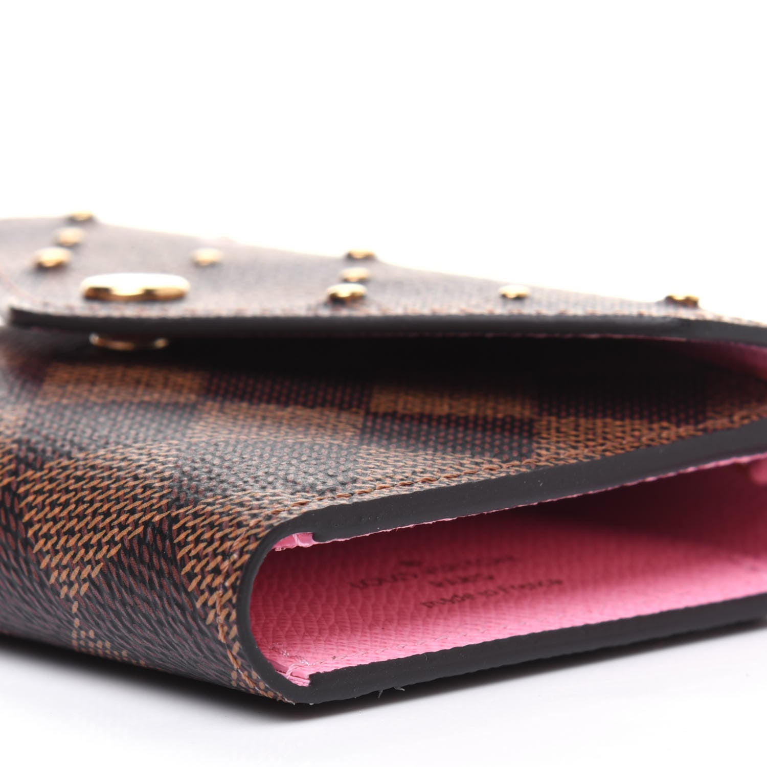 Louis Vuitton Damier Ebene Studded Victorine Wallet 8 of 10