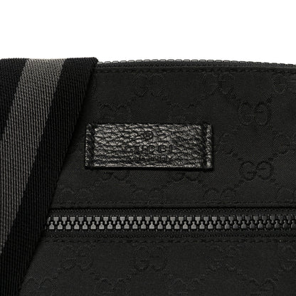 Gucci Nylon Monogram Mini Flat Messenger Bag Black 9 of 11