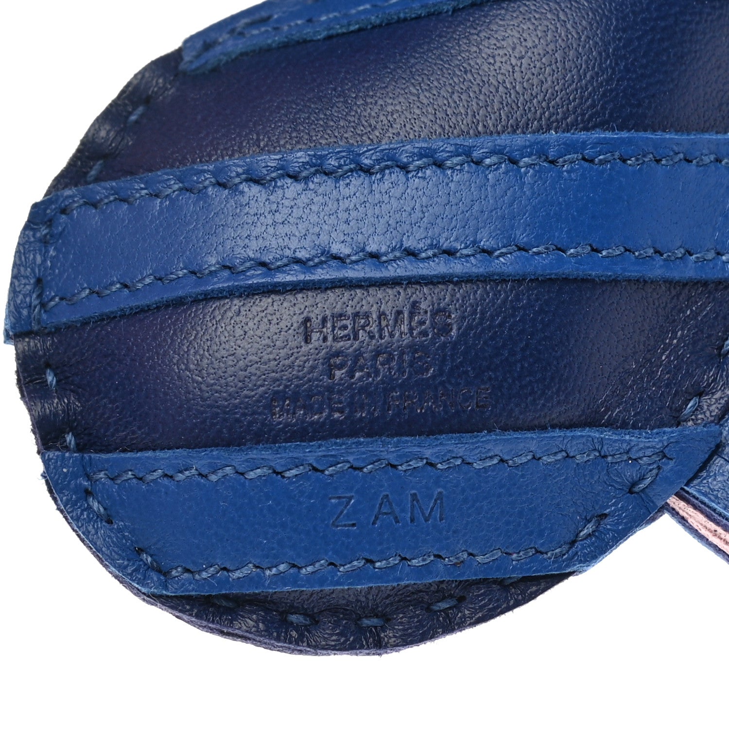 Hermes Milo Lambskin Geegee Savannah Bag Charm Bleu Saphir Bleu France Mauve Sylvestre 3 of 4